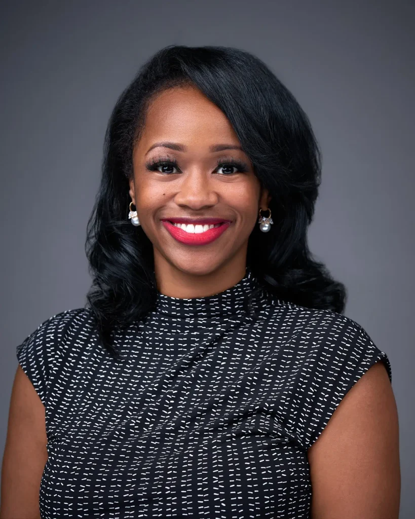 Professional onsite corporate headshot on a studio background